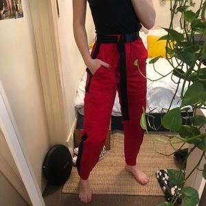 Red Belted Joggers